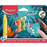 maped JUNGLE fever Jumbo Wachsmalstifte farbsortiert, 12 St. von Maped