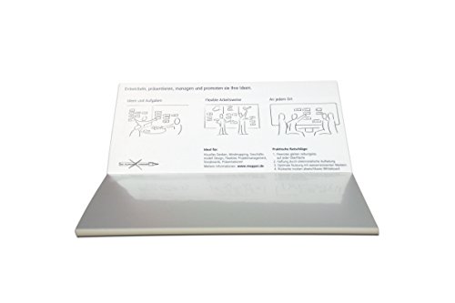 MAPPEI-FLEX/NOTES transparent, 20 x 10 cm, statt Moderationskarten, frei verschiebbar auf jeder glatten Fläche, Block mit 95 Blatt von Mappei