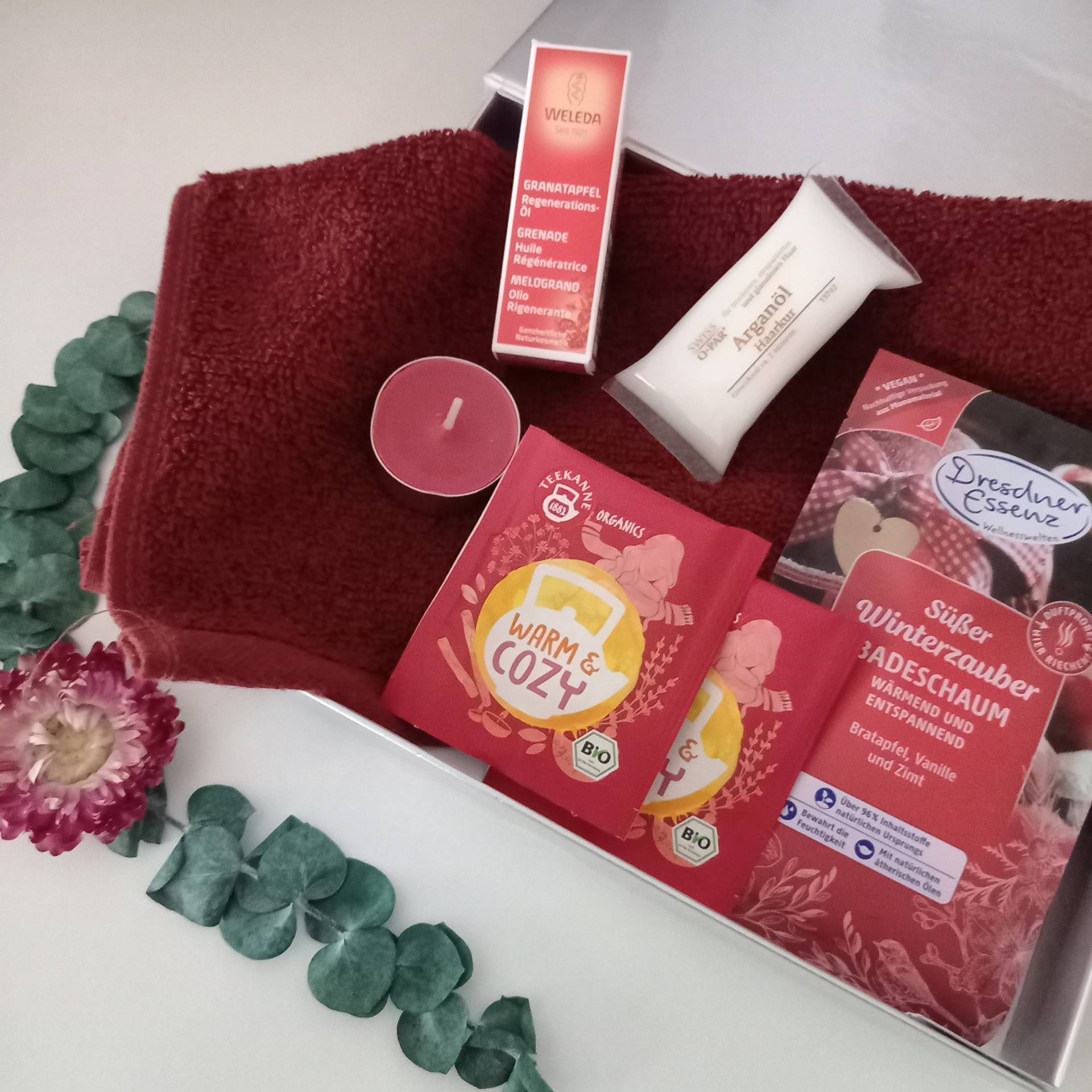 Geschenk Box Kleine Auszeit Winterzauber Beauty Kosmetik Set Tee Entspannung Wellness Diy von MarLinKreationen