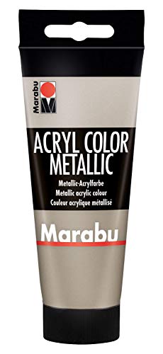 Marabu 12010050748 - Acryl Color metallic taupe 100 ml, cremige Acrylfarbe auf Wasserbasis, schnell trocknend, lichtecht, wasserfest, zum Auftragen mit Pinsel und Schwamm auf Leinwand, Papier und Holz Marabu 12010050748 - Acryl Color metallic taupe 100 ml, cremige Acrylfarbe auf Wasserbasis, schnell trocknend, lichtecht, wasserfest, zum Auftragen mit Pinsel und Schwamm auf Leinwand, Papier und Holz von Marabu