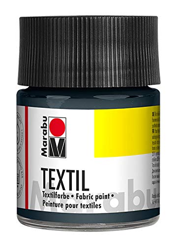 Marabu 17160005078 - Textil Stoffmalfarbe grau 50 ml, Stoffdruckfarbe auf Wasserbasis, für helle Stoffe, waschbeständig bis 60°C, weicher Griff, einfache Fixierung durch Bügeln o. Backofen Marabu 17160005078 - Textil Stoffmalfarbe grau 50 ml, Stoffdruckfarbe auf Wasserbasis, für helle Stoffe, waschbeständig bis 60°C, weicher Griff, einfache Fixierung durch Bügeln o. Backofen von Marabu