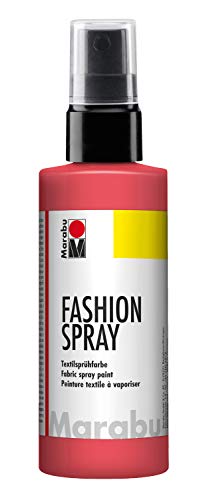 Marabu 17190050212 - Fashion Spray flamingo 100 ml, Textilsprühfarbe, m. Pumpzerstäuber, für helle Textilien, weicher Griff, einfache Fixierung, waschbeständig bis 40°C, tolle Effekte auf Stoff von Marabu