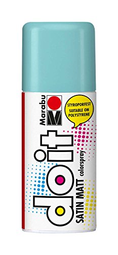 Marabu 21070006255 - Do it Satin Matt aquamarin, Colorspray auf Acrylbasis, styroporfest, schnell trocknend, sehr gute Deckkraft, wetterfest, für große und kleine Bastelarbeiten, 150 ml Sprühdose von Marabu