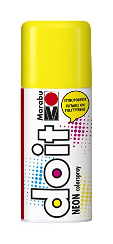 Marabu 21071006321 - Do it Neon gelb, Colorspray auf Acrylbasis, brillante Tagesleuchtfarbe, volle Leuchtkraft auf hellen Untergründen, styroporfest, sehr schnell trocknend, wetterfest, 150 ml von Marabu