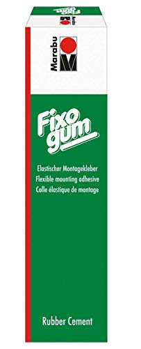 Marabu 29010017000 - Fixogum 125 g, elastischer Klebstoff für grafischen Bereich und Hobby, wieder ablösbar, säurefrei, für Papier, Kunststofffolie und andere biegsame Materialien von Marabu