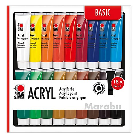 Marabu Acrylfarben, 18x 36 ml von Marabu