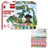 Marabu Dinosaurier Fenstermalfarben farbsortiert 6 x 25,0 ml von Marabu