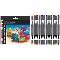 Marabu GRAPHIX SUGARHOLIC Permanentmarker-Set farbsortiert 1,0 - 7,0 mm, 12 St. von Marabu