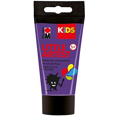 Marabu KiDS Little Artist 75 ml, Violett, Künstlermal- und Bastelfarbe für Kinder ab 3 Jahren, Kindermalfarbe auf Wasserbasis Made in Germany, vegan, glutenfrei, 03050002251 von Marabu