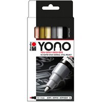 Marabu  YONO METALLIC Acrylstifte-Set farbsortiert 1,5 - 3,0 mm, 4 St. von Marabu