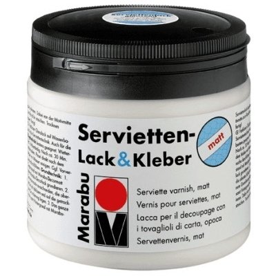 Serviettentechniklack Kleber Serviettenlack Serviettenkleber 500ml Dose von Marabu