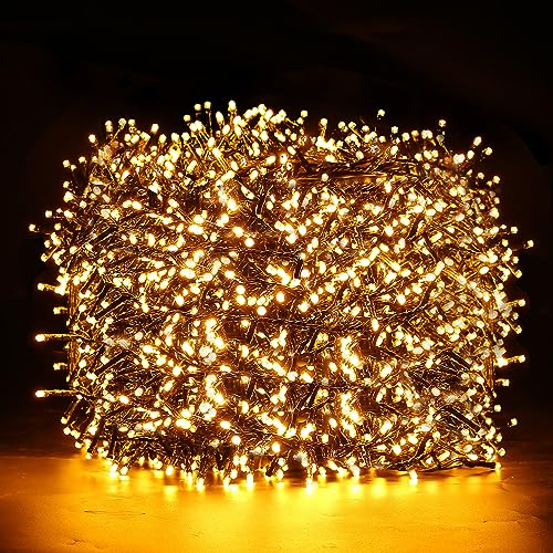 Marchpower 1000LED 100M Weihnachtsbeleuchtung Außen,Led Lichterkette mit 8 Modi IP44 Wasserdicht Strom Lichterkette Innen Weihnachtsdeko für Weihnachtsbaum, Balkon, Garten, Terrasse, Hochzeit, Party von Marchpower