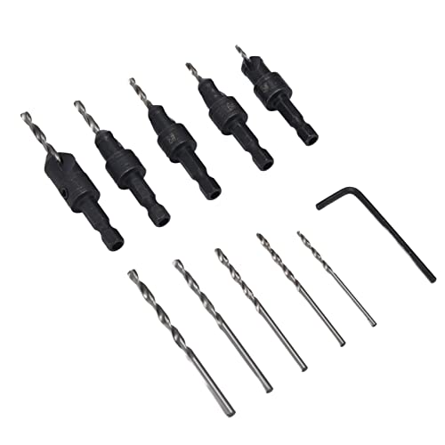 11pcs Countersink Bohrer Bit Set Hochdauerverkleidung Einstellbare Bohrwerkzeuge Holzbearbeitung Schnelles Wechselgeld von Marhynchus