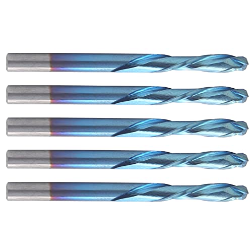 5pcs 2 Flöte Wolframstahl Blue Nano Fräsenschneider CNC -Werkzeugkit Zum Mahlen 3.175 X 15 X 45 Mm von Marhynchus