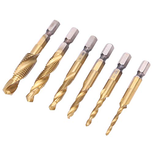 Gewinde -Tipp, 6pcs Hochgeschwindigkeitsstahlschraube Tippbohrbohrer Kit M10 M8 M6 M5 M4 M3 Klopfwerkzeuge, Spiralflöte -Zapftaps von Marhynchus