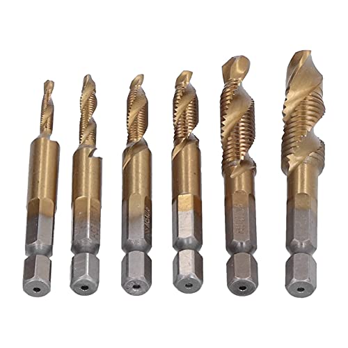 Hochgeschwindigkeits -Stahlbohrerhahn -Bit -Set, 1/4in -Hex -Schaftbits, M3 -M10 -Spiralklopfbits für Aluminium, Holz, Kupfer, Kunststoff, Eisenplatten von Marhynchus