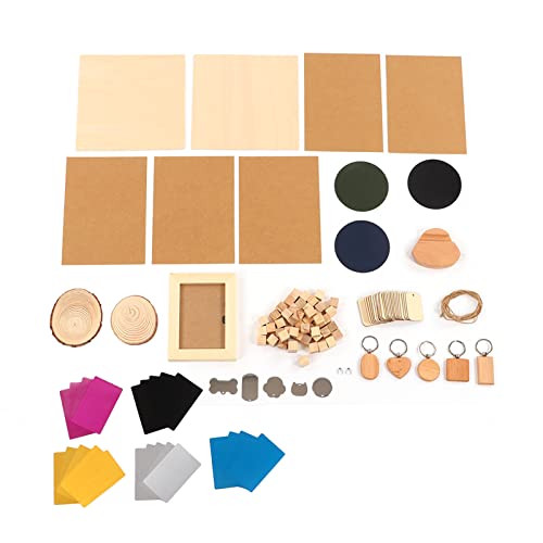 Material Set, Material Kit 11 Arten Material Edelstahl Kiefernholz DIY Herstellung CNC Graveur Gravur Material Set für Wanddimmer von Marhynchus