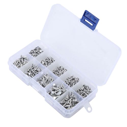 Marhynchus 500pcs M2 Flat Head Aluminium Nieten Feststruktur Nietkit Mechanische Festigkeit für Hobbyisten und Ingenieure Marhynchus 500pcs M2 Flat Head Aluminium Nieten Feststruktur Nietkit Mechanische Festigkeit für Hobbyisten und Ingenieure von Marhynchus