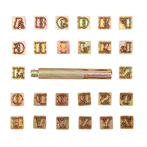 Metallstempel, 26 Buchstaben Punch Stamp Set, 13mm Metallmarkenstempelpunsch Set Vintage Design Alphabet 26 Buchstaben Die Werkzeughandwerk, Metallstempelwerkzeuge Metallstempel, 26 Buchstaben Punch Stamp Set, 13mm Metallmarkenstempelpunsch Set Vintage Design Alphabet 26 Buchstaben Die Werkzeughandwerk, Metallstempelwerkzeuge von Marhynchus