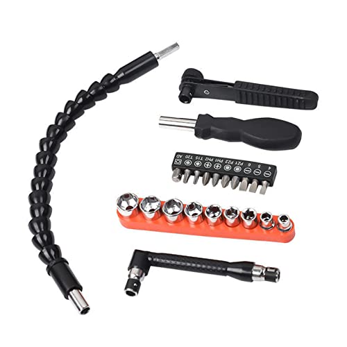 Schraubendreherbit, 23pcs Schraubendreher Bit Set Flexible Verlängerungswelle Buchsekte Werkzeugkit Wieder Aufladbar Dril Electric Schraubendreherkopf, Schraubendreher von Marhynchus