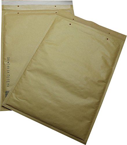 10 St. Luftpolster Versandtaschen Gr. 9 I braun/gold/gelb 320 x 455 mm Briefumschläge DIN A3 von Mari-Medienverpackungen