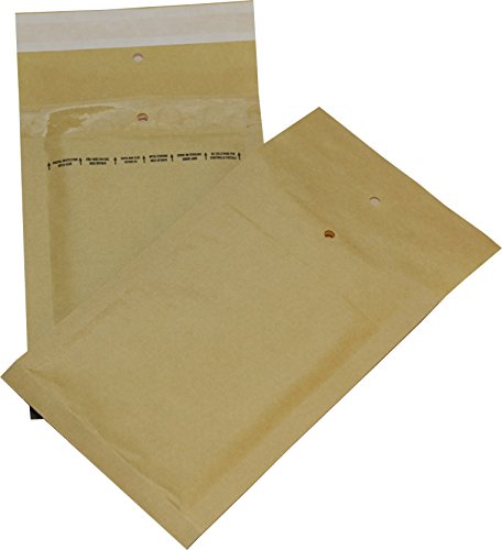 50 St. Luftpolster Versandtaschen Gr. 1 A braun/gold/gelb 120x175 mm Briefumschläge DIN A6 von Mari-Medienverpackungen