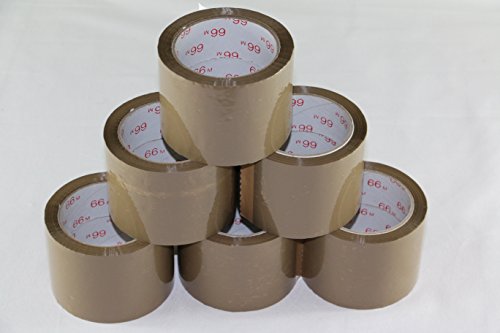 12 Rollen Klebeband braun leise 75 mm x 66 m PP Acrylat 28 mµ Folie Packband Low noise gute Klebekraft 0,03 Euro/m von Mari-Medienverpackungen