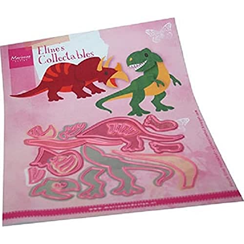 Marianne Design COL1499 Collectables, Dinosaurier, für Detaillierte Stanzformen und Prägedetails im Papierhandwerk, Rosa, Varying, 14 Piece von Marianne Design