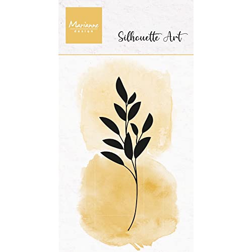 Marianne Design CS1116 Clear Silikonstempel, Silhouette-Kunst-Zweig, zum Stanzen Bastelarbeiten und Präzision Stamping Papercrafts, transparent, One Size von Marianne Design