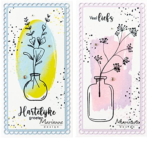 Marianne Design CS1117 Clear Silikonstempel, Silhouette Kunst Viburnum, zum Stanzen Bastelarbeiten und Präzision Stamping Papercrafts, Silikon, transparent, One Size von Marianne Design