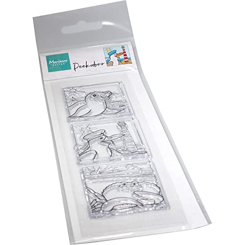 Marianne Design CS1130 Clear Silikonstempel, Hettys Kuckuckstrand, zum Stanzen Bastelarbeiten und Präzision Stamping Papercrafts, transparent, Einheitsgröße, 3 Piece von Marianne Design