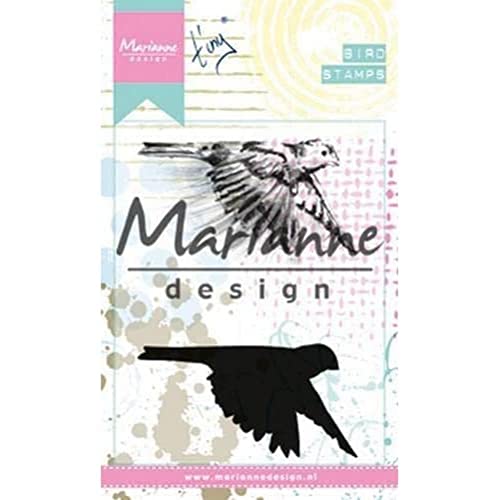 Marianne Design Clear Silikonstempel, Vögel 1, zum Stanzen Bastelarbeiten und Präzision Stamping Papercrafts, Kunststoff, transparente, 100x165 von Marianne Design