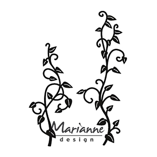 Marianne Design CR1396 Craftables Stanzform Reben, Cutting Die, Metall, schwarz, 9.0 x 16.0 x 0.4 cm von Marianne Design