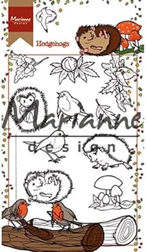 Marianne Design HT1638 Clear Silikonstempel, Igel, zum Stanzen Bastelarbeiten und Präzision Stamping Papercrafts, Kunststoff, Transparent, 8,3 x 2,7 cm von Marianne Design