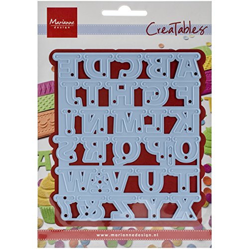 Marianne Design LR0340 Creatables Alphabet Girlande - Stanzschablone und Prägeschablone für die Kartengestaltung und Scrapbooking, Metal, blau, 9,9 x 11,4 x 0,4 cm von Marianne Design