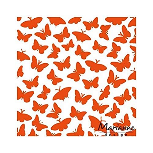 Marianne Design Ordner Butterflies, Plastik, Orange, 19.0 x 14.5 x 0.5 cm von Marianne Design