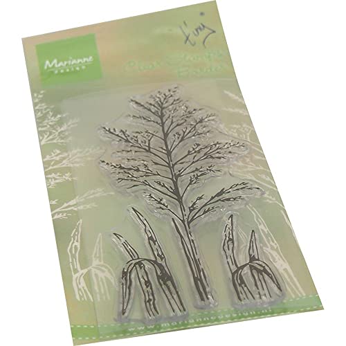 Marianne Design TC0900 Clear Silikonstempel, Winzige Umrandung-Indianergras, zum Stanzen Bastelarbeiten und Präzision Stamping Papercrafts, Gummi, transparent, One Size von Marianne Design