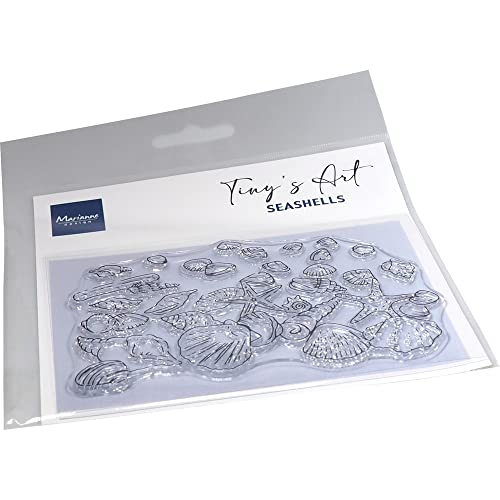 Marianne Design TC0910 Clear Silikonstempel, Tiny's Kunst-Muscheln, zum Stanzen Bastelarbeiten und Präzision Stamping Papercrafts, transparent, Einheitsgröße von Marianne Design