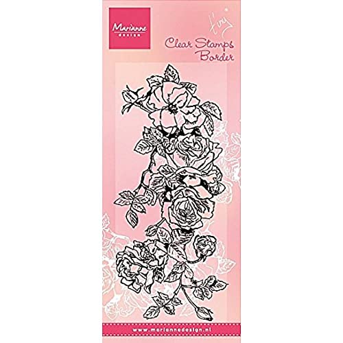 Marianne Design TC0847 Transparente Stempel Tiny's Border Rose, Silikon, 7.5 x 18.5 x 0.5 cm von Marianne Design