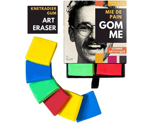 Knetradiergummi künstlerisch – Set mit 8 von Radiergummi knete - Art Eraser Profi-Qualität – Knetgummi schule mit aufbewahrungsbox – Geben Sie Ihren Zeichnungen eine besondere Note - Mark® von Mark