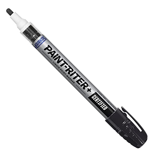 Markal 96883 zertifizierter Flüssiglack-Marker mit Ventil, 0,32 cm Rundspitze, Schwarz (1 Marker) von Markal