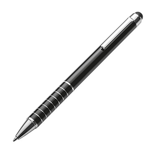 10 Touchpen Kugelschreiber / aus Metall / Farbe: schwarz von Markenlos