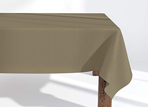 Market-Alley Tischdecke Tischwäsche Pflegeleicht Tischtuch Tischdekoration Tafeltuch Uni einfarbig rechteckig (103 Beige ; 140cm x 300cm) von Market-Alley