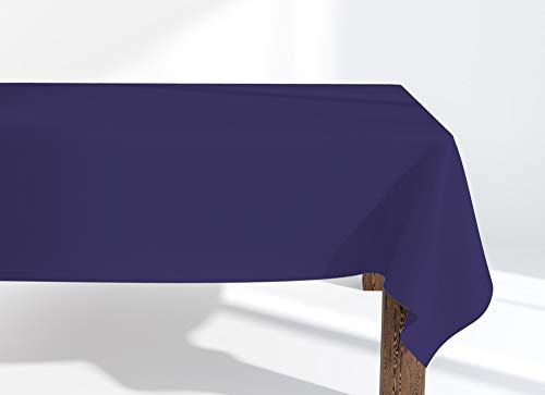 Market-Alley Tischdecke Tischwäsche Pflegeleicht Tischtuch Tischdekoration Tafeltuch Uni einfarbig rechteckig (115 Marineblau ; 140cm x 220cm) von Market-Alley