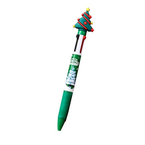 Legami 0,5 mm Mehrfarbiger Stift 4 in 1 Weihnachtskugelschreiber Kugelschreiber Shuttle-Stift Schreibgerät Cartoon Pen - Ein perfektes niedliches Weihnachts geschenk für Freunde (Weihnachtsbaum-A) von Marlene1988