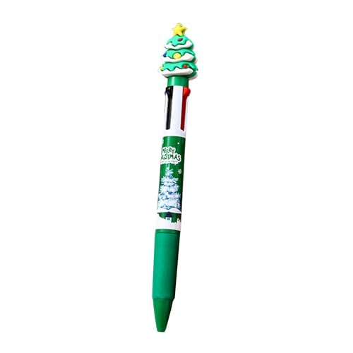 Legami 0,5 mm Mehrfarbiger Stift 4 in 1 Weihnachtskugelschreiber Kugelschreiber Shuttle-Stift Schreibgerät Cartoon Pen - Ein perfektes niedliches Weihnachts geschenk für Freunde (Weihnachtsbaum-B) von Marlene1988