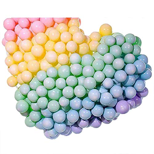 Marran 600 x farbige 25,4 cm große Luftballons in Regenbogenfarben, Latex-Macaron-Ballons, zur Dekoration von Marran