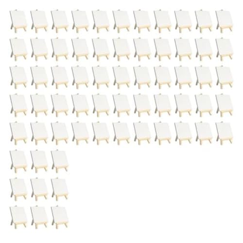 Marran Mini-Leinwände mit Staffelei-Sets, 64 Stück, kleine Malleinwand mit Mini-Staffelei, 10,2 x 10,2 cm, Kunstleinwände, Malset von Marran