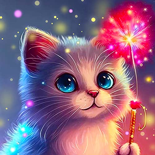 Diamond Painting Bilder Katze Full Drill DIY Handmade Resin Rhinestone Mosaic Gift for Home Decoration with Pasting Tools Kit (40 * 40cm) von Martin Kench