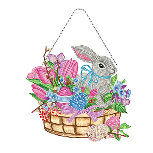 Martin Kench 5D DIY Diamond Painting Ostern Kranz, DIY Diamant Painting Osterhase Set, Türkranz Türschmuck Wanddekor für Home (G) von Martin Kench